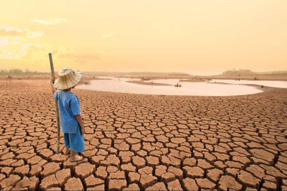 Concept de changement climatique et d